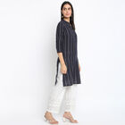 Cotton Printed Kurta, Navy Blue, small image number null