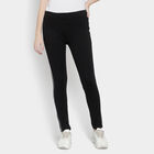 Solid High Rise Trousers, Black, small image number null
