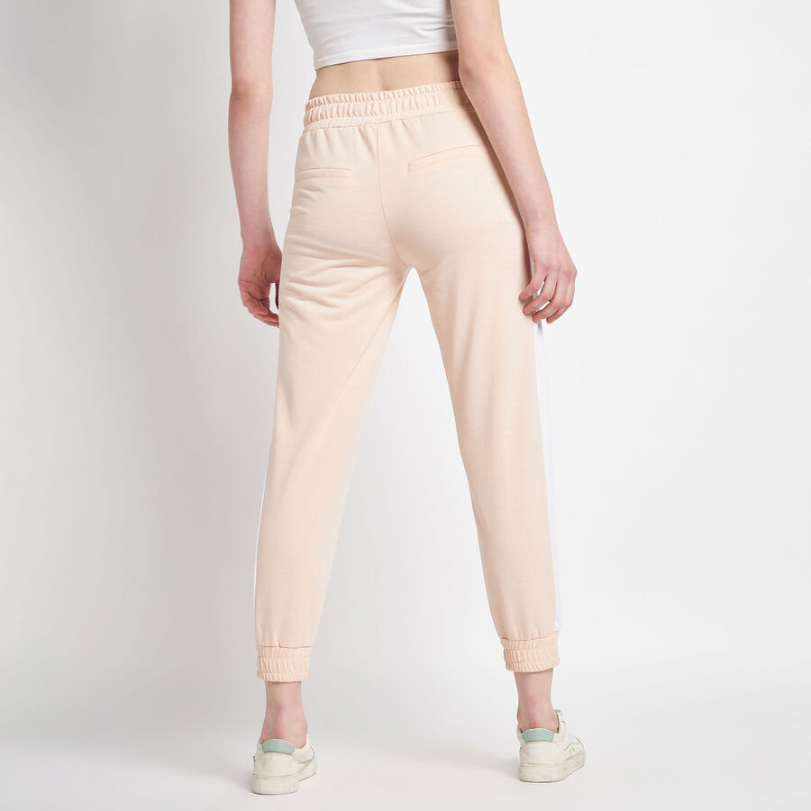 Cut & Sew Joggers, Beige, large image number null
