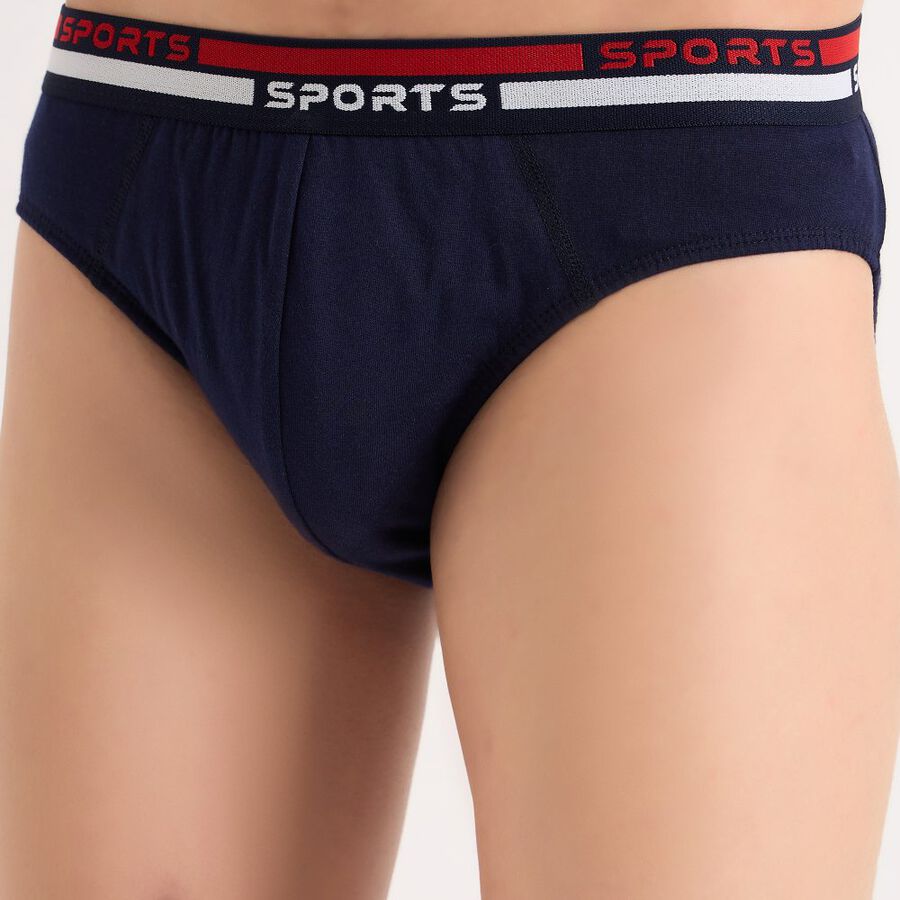 Men's Cotton Brief, Navy Blue, large image number null