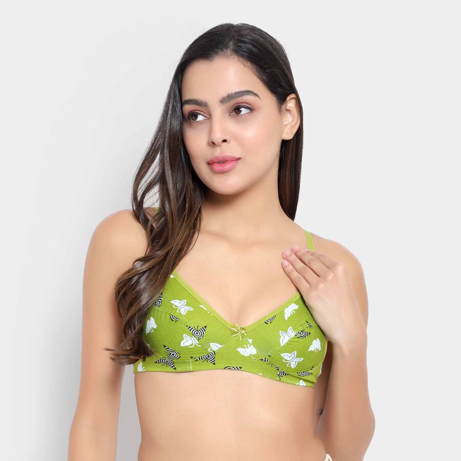 Printed Bra, Olive, large image number null
