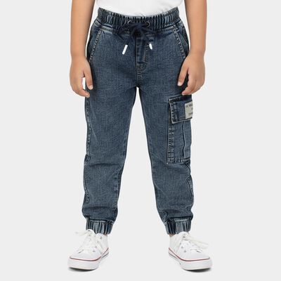 Boys Blue Cargo Jogger Fit Jeans