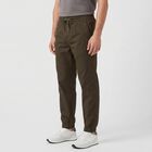 Men's Olive Green Slim Fit Jogger Trousers, ओलिव, small