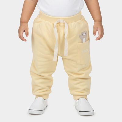 Infants Yellow Cotton Bear Print Pyjama