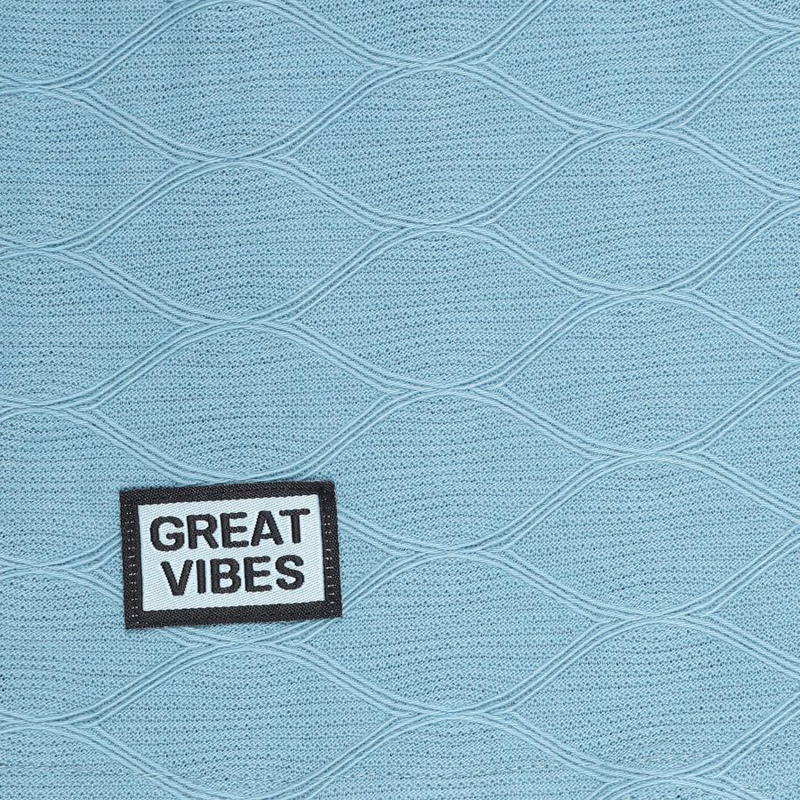 Boys Light Blue Crew Neck Casual T-Shirt, Mid Blue, large image number null