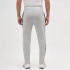 Men's Light Grey Regular Fit Side-Striped Track Pants, Melange Light Grey, small image number null