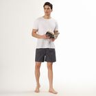 Men's Charcoal Black Inner Elastic Cotton Boxer, Dark Grey, small image number null