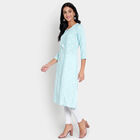3/4th Sleeves Straight Kurta, Light Blue, small image number null
