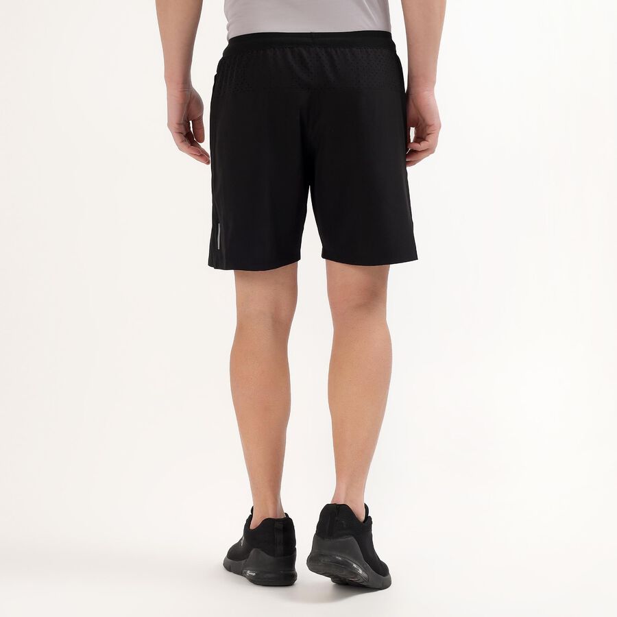 Men's Black Regular Fit Sports Shorts, Black, large