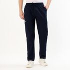 Men's Navy Blue Relaxed Fit Cargo Track Pants, Navy Blue, small image number null