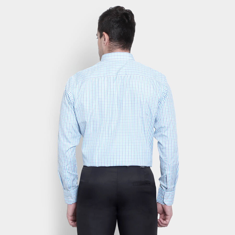 Checks Formal Shirt, Light Green, large image number null