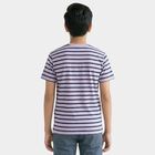 Boys Lilac Round Neck Casual Boys T-Shirt, लाइलेक, small