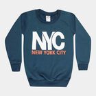 Boys Round Neck Sweatshirt, Teal Blue, small image number null