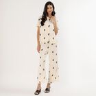 Women's Eggshell White Geometric Printed Co-ord Set, White, small