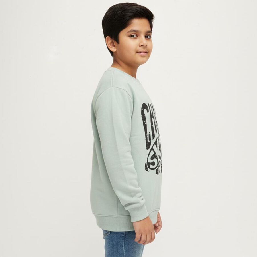 Boys' Sweatshirt, हल्का हरा, large image number null