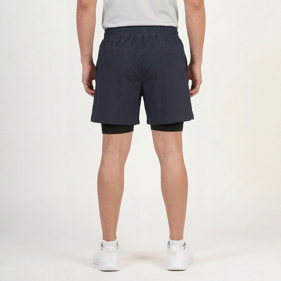 Men's Grey Regular Fit Sports Shorts, Dark Grey, large