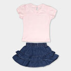 Infant Girl's Top Skirt, हल्का गुलाबी, small image number null