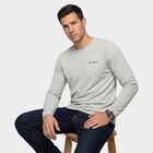 Men's Grey Round Neck Regular T-Shirt, हल्का ग्रे, small