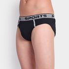 Men's100% Cotton Briefs, Black, small image number null