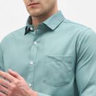 Men's Teal Classic Formal Shirt, टील ब्लू, small