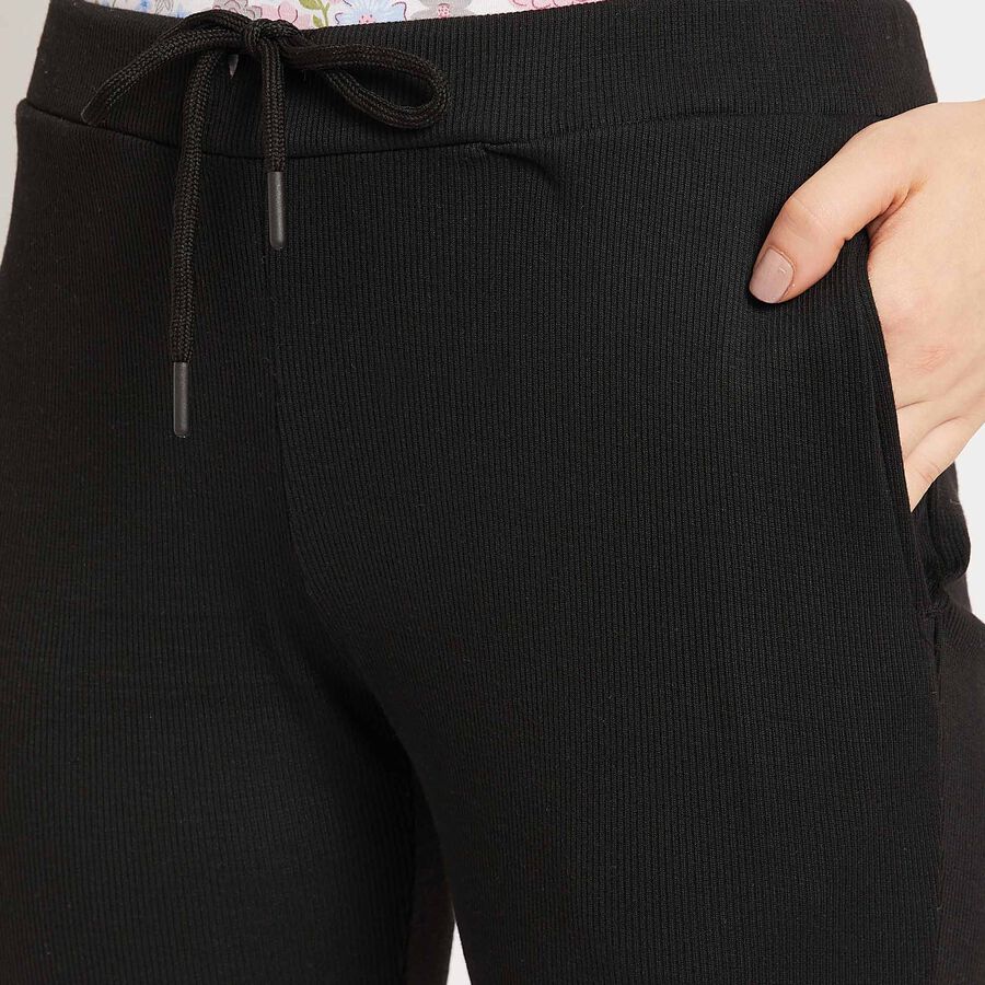 Solid Joggers, काला, large image number null