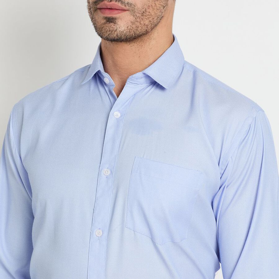 Men's Formal Shirt, Mid Blue, large image number null