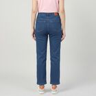Women's Blue Straight Fit Classic Jeans, Mid Blue, small