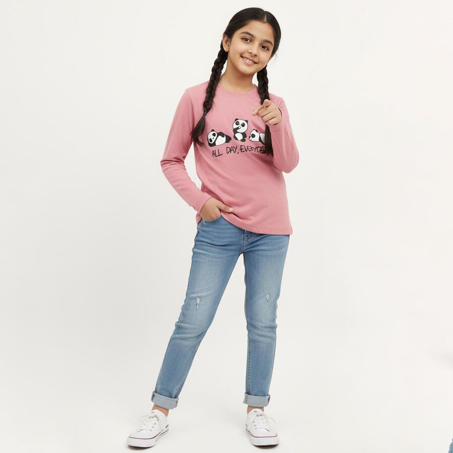 Girls' Top, Light Pink, large image number null