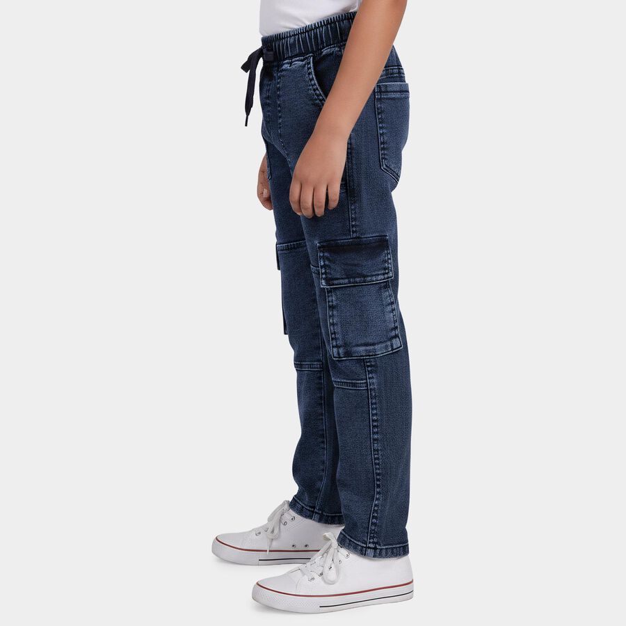 Boys Mid Blue Regular Fit Classic Jeans, Mid Blue, large