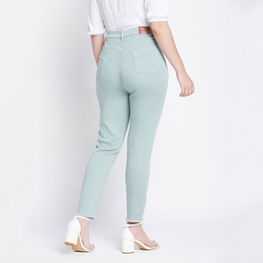 High Rise Skinny Jeans, Green, large image number null
