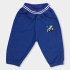 Infants' 100% Cotton Rib Waist Trouser, Mid Blue, small image number null