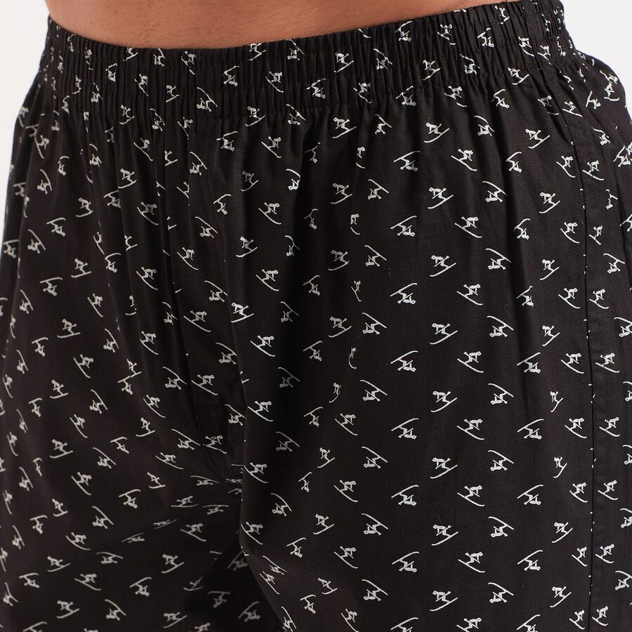 Men's Cotton Boxers, Black, large image number null