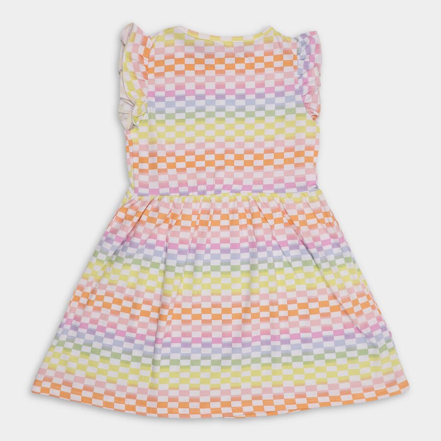 Girls' 100% Cotton Frock , Off White, large image number null