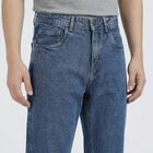 Men's Blue Regular Fit Classic Jeans, Mid Blue, small