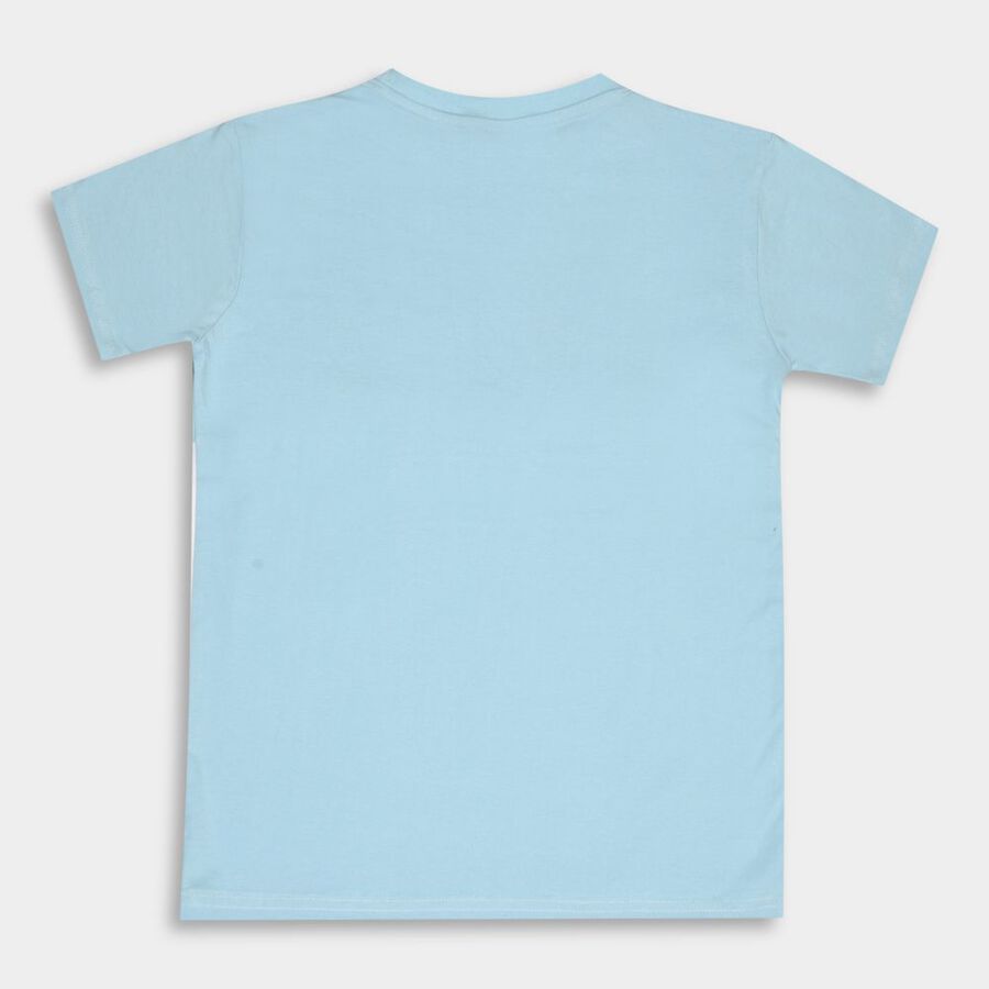 Boys' Cotton T-Shirt, Light Blue, large image number null