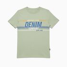 Boys Light Sage Green Round Neck Casual T-Shirt, हल्का हरा, small