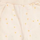 Infants Cream Polka Dot Embroidered Cotton Blend Pyjama, Peach, small image number null