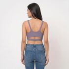 Women's Lilac V-Neck Sports Bra, Lilac, small