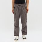 Men's Muted Charcoal Grey Slim Fit Cargo Trousers, गहरा ग्रे, small image number null