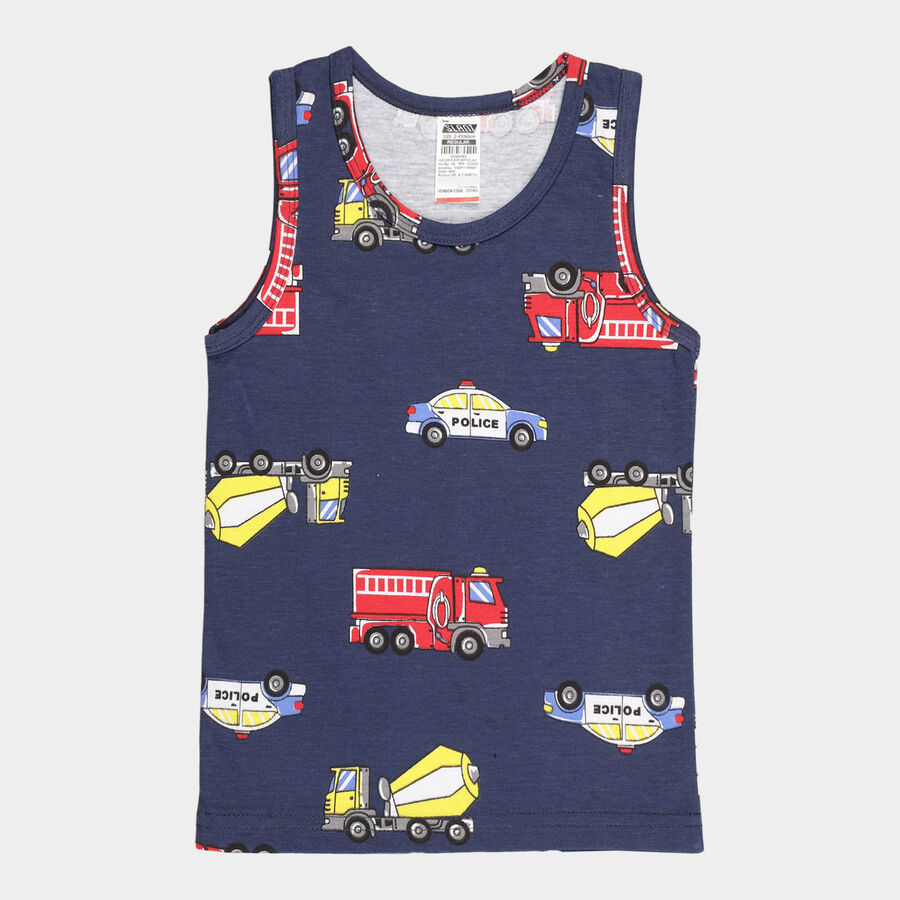 Boys All Over Print T-Shirt, Navy Blue, large image number null