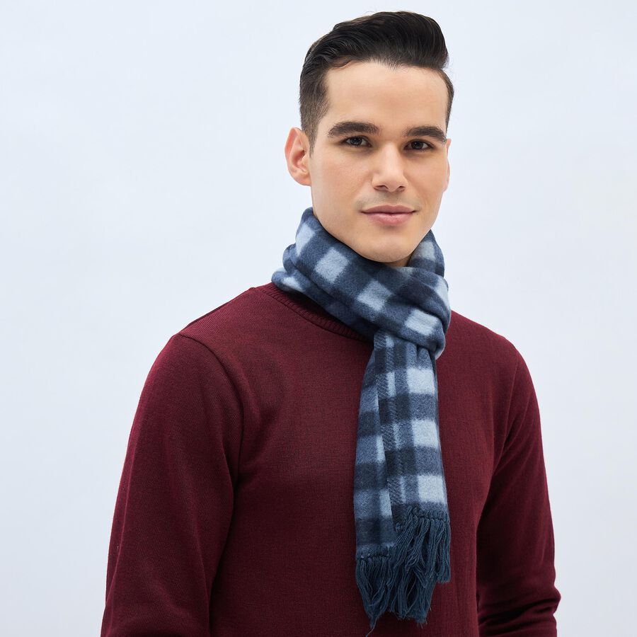 Men's Muffler, Dark Blue, large image number null