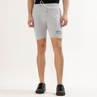 Men's Light Grey Regular Fit Printed Bermuda Shorts, Melange Mid Grey, small image number null