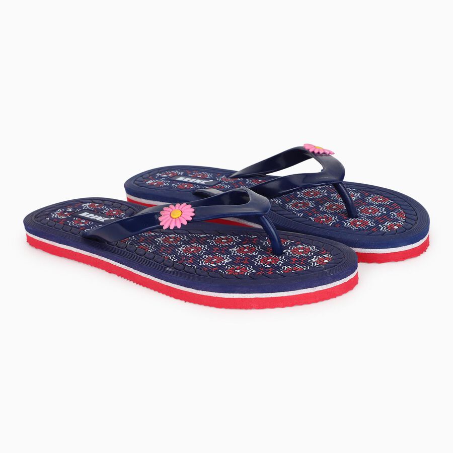 Ladies' Slipper, नीला, large