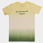 Boys' Olive Cotton Crew Neck Graphic Printed T-Shirt, Olive, small