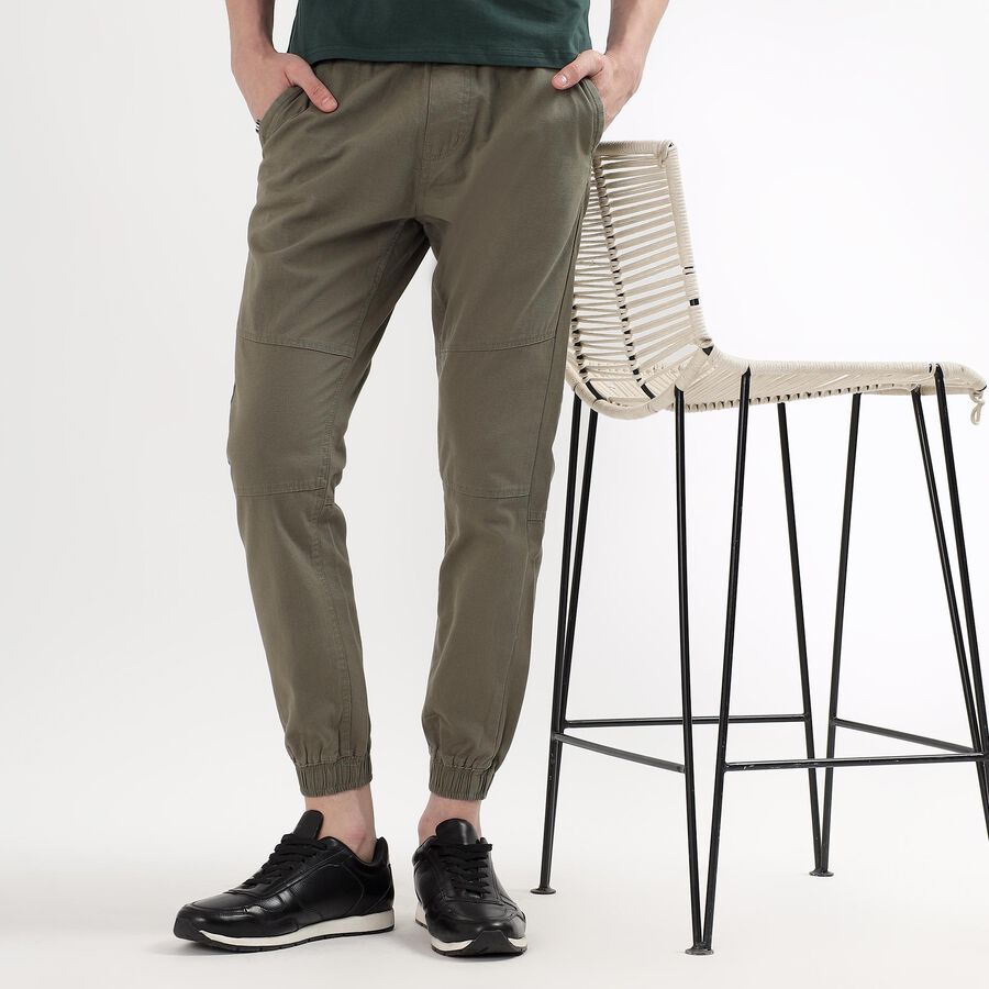 Men's Jogger Slim Fit Casual Trousers, Light Green, large image number null