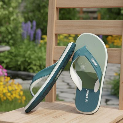 Women's Green Toe-Post Flip-Flop Slippers