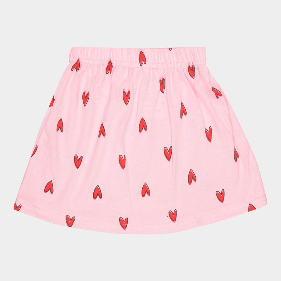 Girls All Over Print Skirt, Light Pink, large image number null