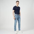 Men's Light Blue Slim Fit Classic Jeans, हल्का नीला, small