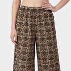 Women's Light Grey Relaxed Fit Solid Palazzos, Light Grey, small