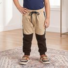 Boys Beige Jogger NYC Side Tape Pyjama, Beige, small